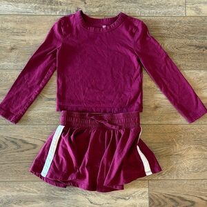 Girls Gap Kids Maroon red skirt and shirt set size XS (4-5)